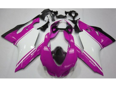11-14 Rosa Brillo Blanco & Negro Ducati 1199 Carenado