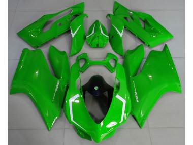 11-14 Verde Brillante & Blanco Ducati 1199 Carenado
