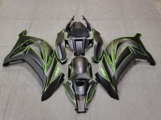 11-15 Forro Negro Mate & Verde ZX10R Carenado 11-15 Forro Negro Mate & Verde ZX10R Carenado