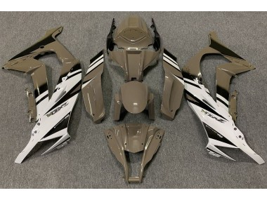 11-15 Marrón Brillante & Blanco ZX10R Carenado