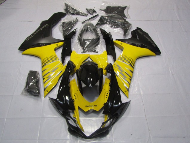 11-24 Amarillo Negro Mate GSXR 600-750 Carenado 11-24 Amarillo Negro Mate GSXR 600-750 Carenado