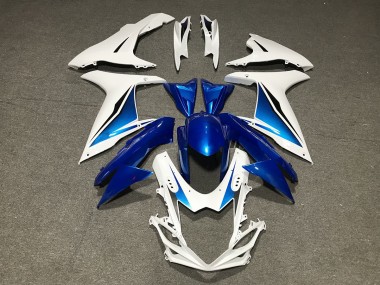 11-24 Azul Blanco Personalizado GSXR 600-750 Carenado
