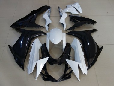 11-24 Blanco Brillante & Negro GSXR 600-750 Carenado