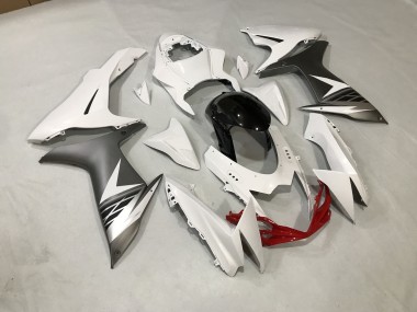 11-24 Blanco Brillante & Plata Mate GSXR 600-750 Carenado