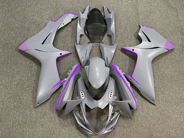 11-24 Detalles En Gris Nardo Mate & Morado GSXR 600-750 Carenado 11-24 Detalles En Gris Nardo Mate & Morado GSXR 600-750 Carenado