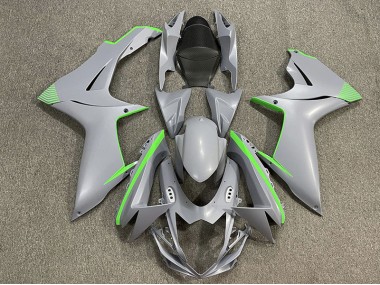 11-24 Detalles En Gris Nardo Mate & Verde GSXR 600-750 Carenado