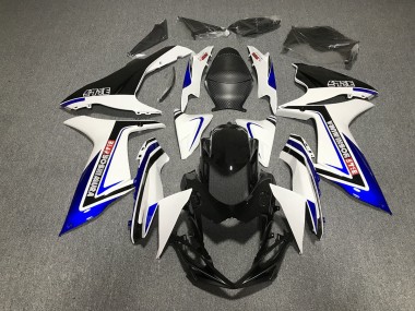 11-24 Escritura Azul En Blanco & Negro GSXR 600-750 Carenado