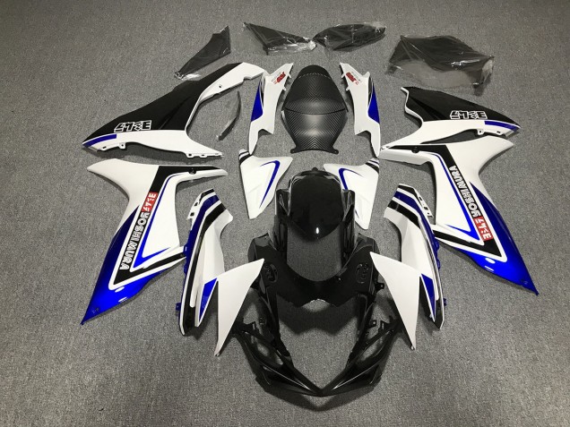 11-24 Escritura Azul En Blanco & Negro GSXR 600-750 Carenado