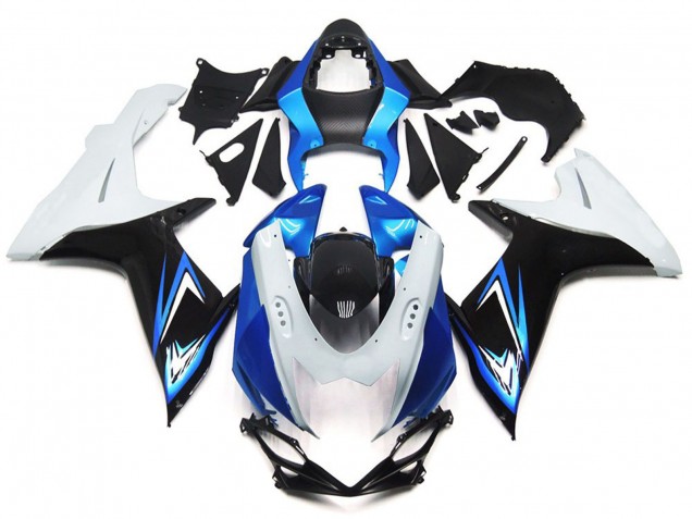 11-24 Estilo Azul Claro & Blanco Brillante Con Negro GSXR 600-750 Carenado 11-24 Estilo Azul Claro & Blanco Brillante Con Negro GSXR 600-750 Carenado