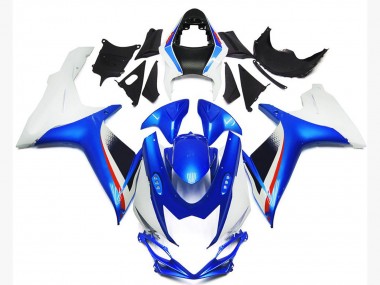 11-24 Estilo Azul Intenso & Blanco Brillante GSXR 600-750 Carenado