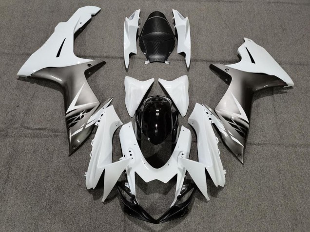 11-24 Estilo Blanco Brillante & Plateado GSXR 600-750 Carenado 11-24 Estilo Blanco Brillante & Plateado GSXR 600-750 Carenado
