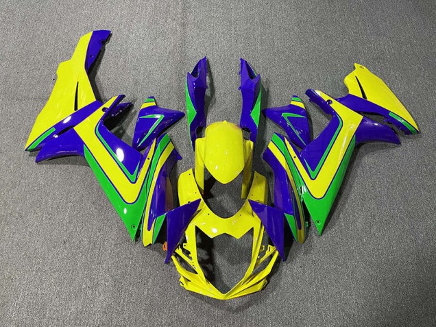 11-24 Naranja Verde & Azul GSXR 600-750 Carenado 11-24 Naranja Verde & Azul GSXR 600-750 Carenado