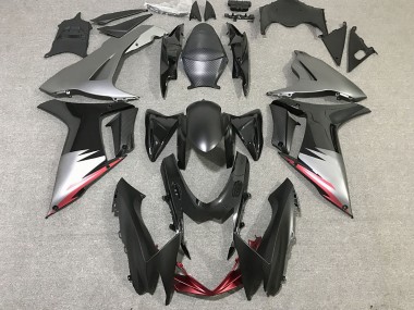 11-24 Negro Brillante & Gris Mate GSXR 600-750 Carenado