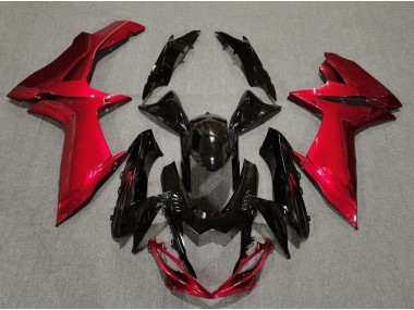 11-24 Negro Brillante & Rojo Lava GSXR 600-750 Carenado
