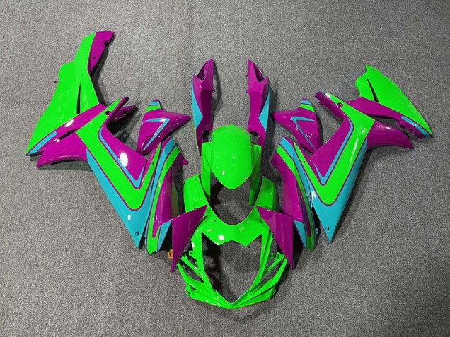 11-24 Verde Azul Claro & Magenta GSXR 600-750 Carenado 11-24 Verde Azul Claro & Magenta GSXR 600-750 Carenado