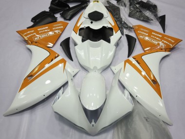 12-14 Blanco Brillante & Naranja R1 Carenado
