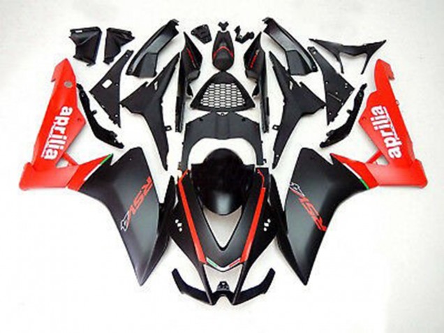 12-15 Negro Mate & Rojo RS4 125 Carenado 12-15 Negro Mate & Rojo RS4 125 Carenado