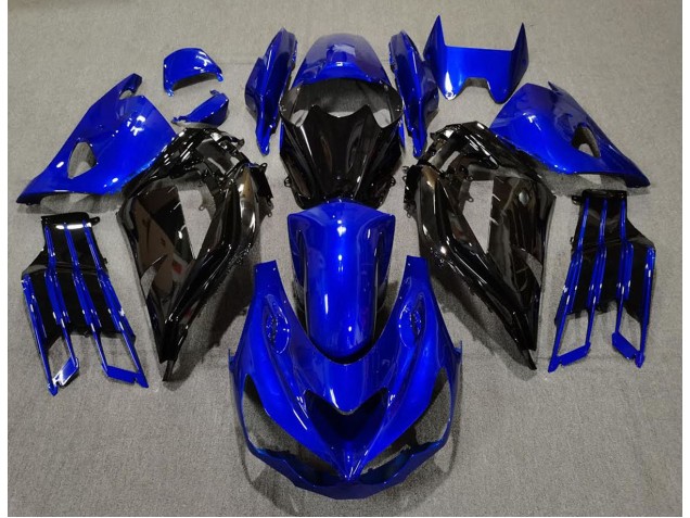 12-21 Azul Brillante & Negro ZX14R Carenado 12-21 Azul Brillante & Negro ZX14R Carenado