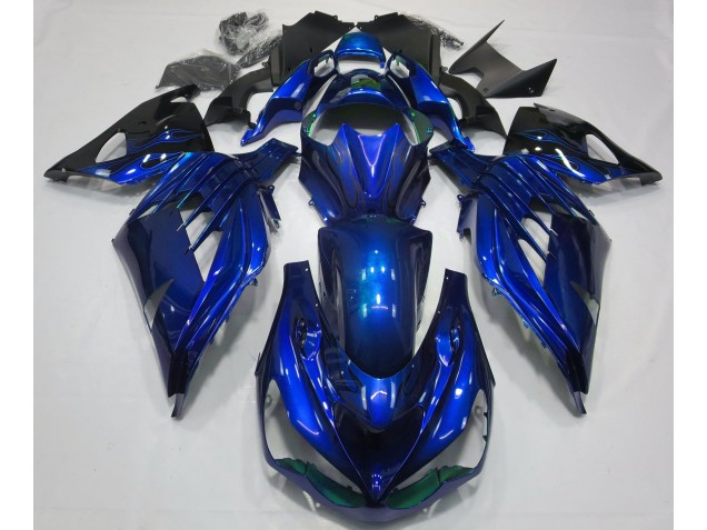 12-21 Azul Océano Brillo ZX14R Carenado 12-21 Azul Océano Brillo ZX14R Carenado