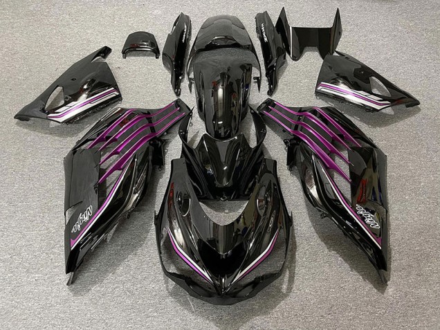 12-21 Negro Brillante & Rosa ZX14R Carenado 12-21 Negro Brillante & Rosa ZX14R Carenado