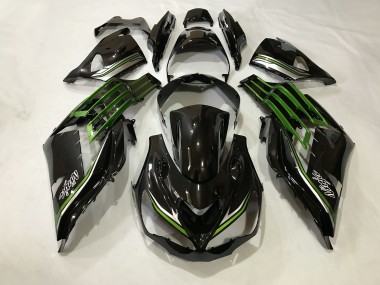 12-21 Negro Brillante & Verde Limo ZX14R Carenado
