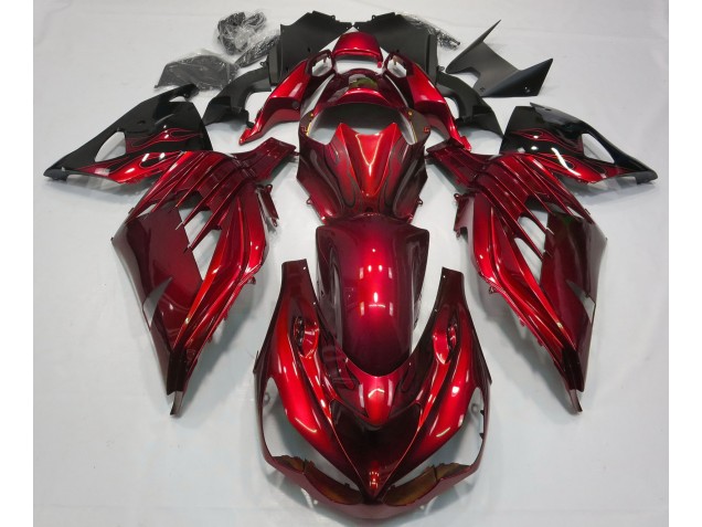 12-21 Rojo Fuego Brillo ZX14R Carenado 12-21 Rojo Fuego Brillo ZX14R Carenado