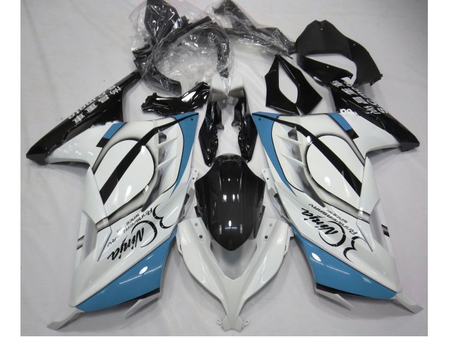 13-18 Blanco Brillante & Azul Claro Ninja 300 Carenado 13-18 Blanco Brillante & Azul Claro Ninja 300 Carenado