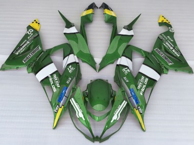 13-18 Estilo De Logotipo Verde ZX6R Carenado