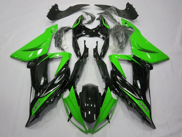 13-18 Liso Brillo Negro Verde ZX6R Carenado 13-18 Liso Brillo Negro Verde ZX6R Carenado