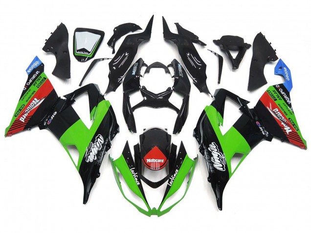 13-18 Motocard Verde & Negro ZX6R Carenado 13-18 Motocard Verde & Negro ZX6R Carenado