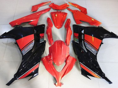 13-18 Rojo Caramelo & Negro Ninja 300 Carenado