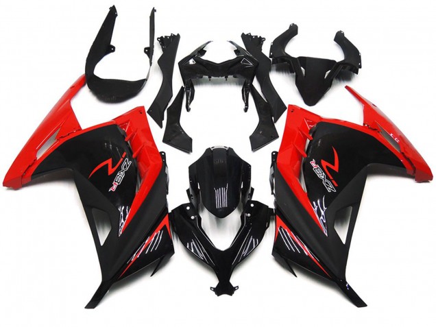 13-18 Rojo & Negro Brillante Ninja 300 Carenado 13-18 Rojo & Negro Brillante Ninja 300 Carenado