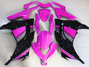 13-18 Rosa Fuerte & Negro Ninja 300 Carenado
