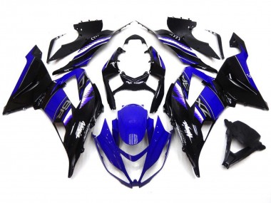 13-18 Vibrante Azul Profundo & Negro ZX6R Carenado