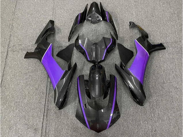 15-19 Fibra De Carbono & Morado R1 Carenado 15-19 Fibra De Carbono & Morado R1 Carenado