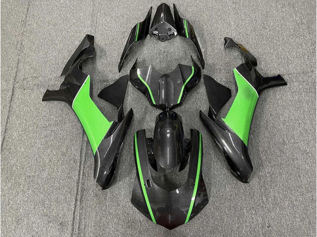 15-19 Fibra De Carbono & Verde R1 Carenado 15-19 Fibra De Carbono & Verde R1 Carenado
