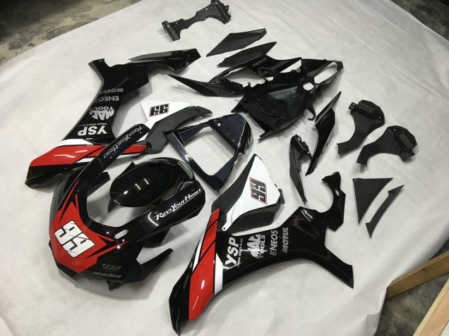 15-19 Negro Rojo & Blanco 99 R1 Carenado 15-19 Negro Rojo & Blanco 99 R1 Carenado