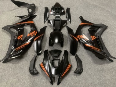 16-19 Negro Satinado & Naranja ZX10R Carenado