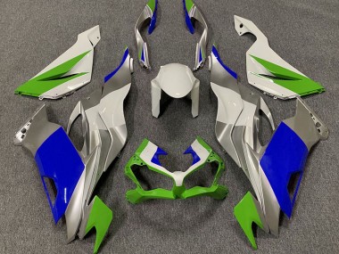 19-23 Verde Brillo Azul & Plata ZX6R Carenado