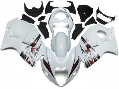 97-07 Estilo Blanco Brillante & Plateado GSXR 1300 Carenado