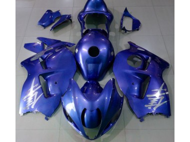 97-07 Logotipo Azul Brillante & Plateado GSXR 1300 Carenado