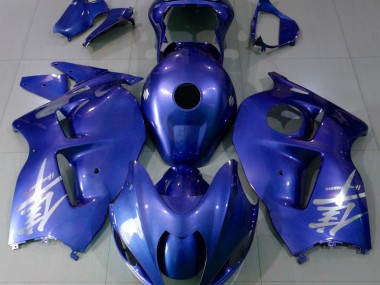 97-07 Logotipo Azul Brillante & Plateado GSXR 1300 Carenado