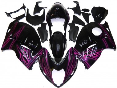 97-07 Negro Brillante Personalizado Con Rosa GSXR 1300 Carenado