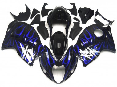 97-07 Negro Con Azul Profundo Llama GSXR 1300 Carenado