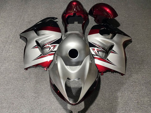 97-07 Plata Brillante & Rojo Caramelo GSXR 1300 Carenado 97-07 Plata Brillante & Rojo Caramelo GSXR 1300 Carenado