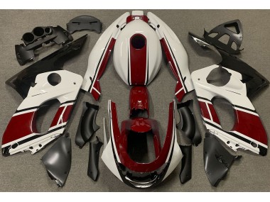 98-07 Blanco Brillante & Rojo Oscuro YZF600 Carenado