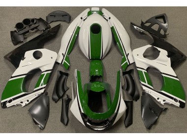 98-07 Blanco Brillante & Verde Oscuro YZF600 Carenado