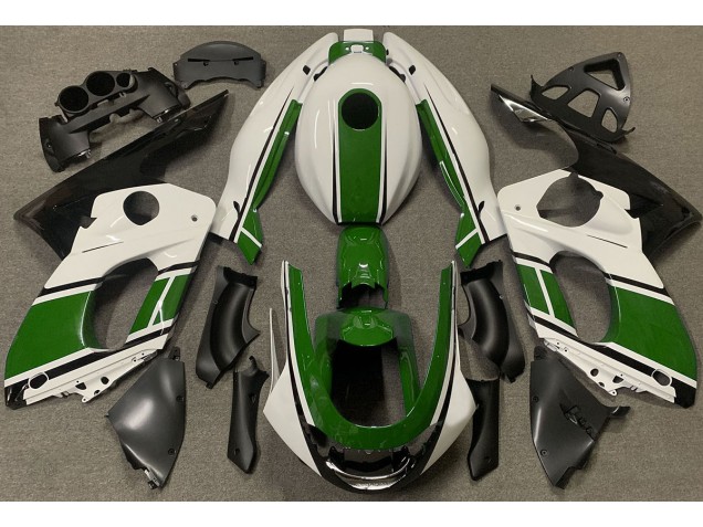 98-07 Blanco Brillante & Verde Oscuro YZF600 Carenado 98-07 Blanco Brillante & Verde Oscuro YZF600 Carenado