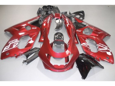 98-07 Calcomanías Rojas & Blancas Brillantes YZF600 Carenado