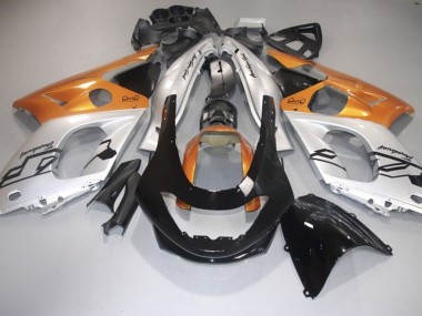 98-07 Naranja Brillante Plata & Negro YZF600 Carenado